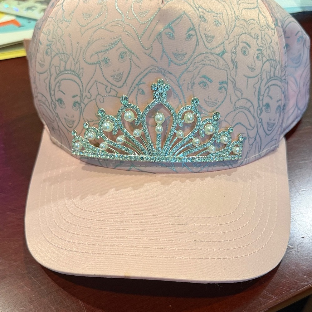 Pink Pearl Tiara Baseball Hat - Girls' Fashion Cap